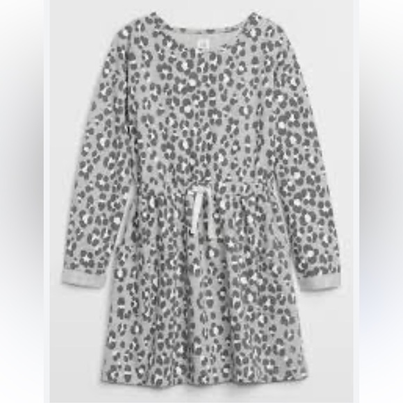 GAP Kids Graphic Long Sleeve Dress Animal Print‎ Size XXL New - Picture 1 of 10